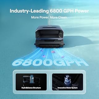 (2026 New) Beatbot Sora 70 Pool Vacuum Robot, 360° Top-to-Bottom Cleaning, Smart Surface Parking, 6L Capacity, 6800GPH Super Power for Above & In-Ground Pools Up to 3,200 sq. ft, Midnight Blue