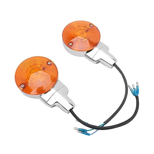 Clignotants moto ambre et chrome pour Harley Touring et Softail Classic