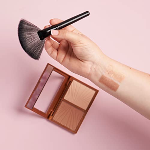 W7 Hollywood Bronze & Glow - Pressed Powder Duo Shimmer Bronzer & Highlighter - Contouring & Highlighting Vegan Makeup #TOP3