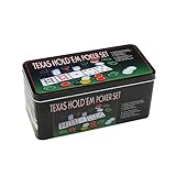 Set de póquer en una presentable caja de metal, de dimensiones: L 24 x A 16 x H 10 cm