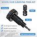 Eascor Wheel Hub Resurfacing Kit, Hub Cleaning Tool, Wheel Stud and Hub Cleaner, Quick Rust Removal for Lug Studs and Rotors, Fits 1/2” Wrenches Or Electric Drill, Automotive Maintenance Tool