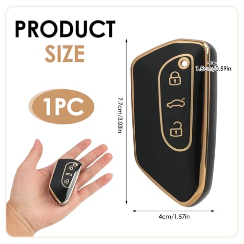 Car Key Case,Car Key Cover TPU Compatible with VW Volkswagen Golf 8 MK8 Seat Leon MK 4 Tarraco Ateca Skoda Octavia Cupra,Protective Key Fob Cover Key Fob Case - Smart Key