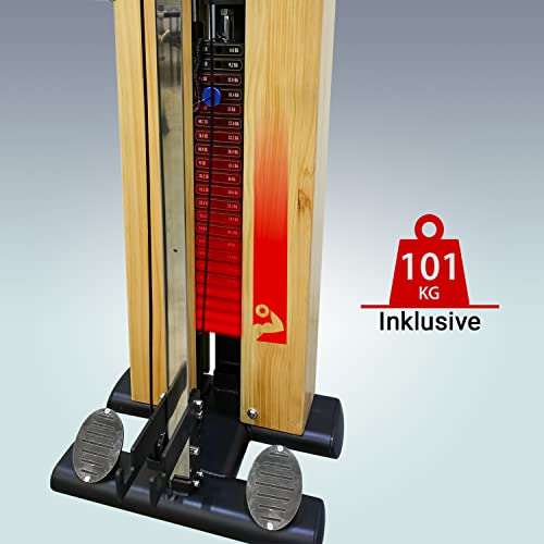 Robustes Polster der AsVIVA MG7 lädt zum Sitzen ein während oberen Kabelzugs für Fliegende genutzt werden