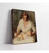 Poster Master Mother and Child Canvas - Retro Portrait Print - Minimal Art - Mother's Day Gift - ...