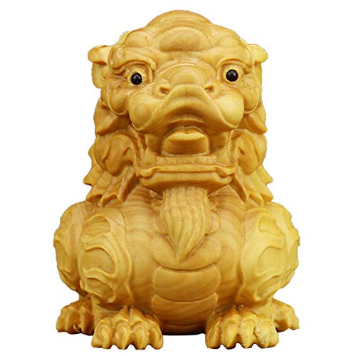 Statue Feng Shui Qi Lin en bois : un artisanat d'art traditionnel