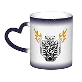 KWQDOZF Tasse à moteur Spitfire en céramique sensible à la chaleur, tasse à changement de couleur, tasse isolée, tasses de voyage uniques et fantaisie, tasses pour la maison, 11 oz