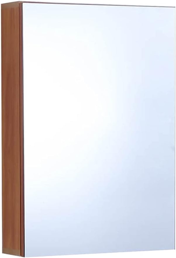Bathroom Mirror Cabinets Toilet Space Bathroom Aluminum Wall Mounted Bathroom Mirror with Storage Cabinet (Color : Brown, Size : 48 * 12 * 68CM)