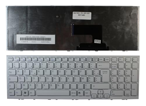 Clavier de remplacement Sony Vaio VPCEH3V8E/W blanc AZERTY
