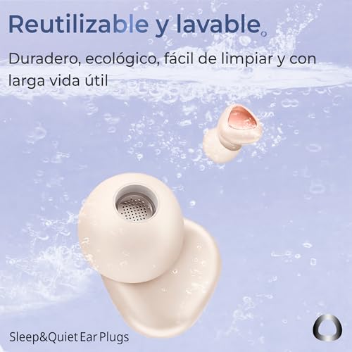 Nexus® Sleep&Quiet Bouchons d'Oreilles pour Dormir sur le Côté - Réduction 28dB, Silicone Souple Réutilisable, 4 Tailles (XS-L), Zéro Pression, Anti-Ronflement et Insomnie – vue 4