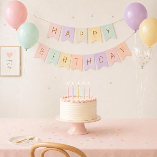 Image of Pastel Balloons for Birthday Party Decorations- 12 Inch Yellow Green Pink Blue Purple Sprinkle Confetti Pastel Rainbow Latex Balloon Bulk 42Pcs for Baby Shower,Easter,Pastel Theme,Fancy Whimsy Decor