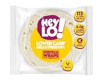 HeyLO Keto Wraps – Soft & Malleable 4.6g Carbs Per Wrap – High-Protein & Fibre for Low Carb Snacks or Meals – Freezer-Friendly (6 Wraps)