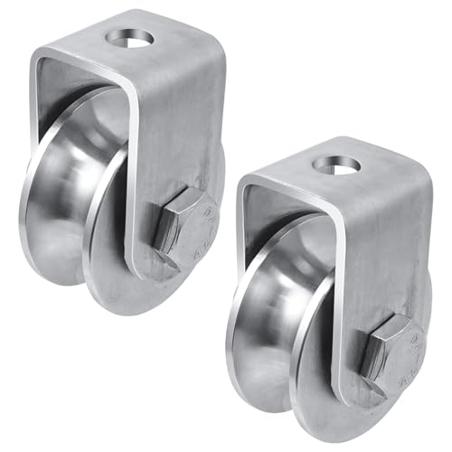 Poulie de levage 48mm en inox avec roulement pour corde fitness