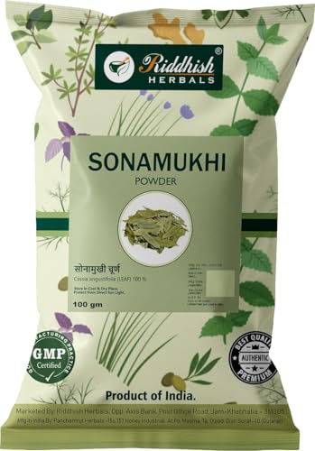 Riddhish Herbals Sonamukhi Powder 100g | Cassia Angustifolia Leaf Powder | Ayurvedic Herbal Powder | Plant Based | GMP Certified | Product of India