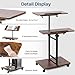 Multi-Purpose Lecterns & Podiums, Portable Mobile Standing Laptop Desk, Height Adjustable Rolling Podium Stand with Storage 2 Swivel Top,Sit Stand Lectern Desk Workstation for Classroom Church (Black)