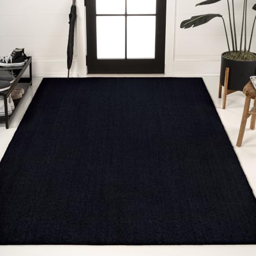 JONATHAN Y Peater Classic Casual Commercial Natural Coir Black 3 ft. x 5 ft. Doormat for Entrance, Front Door, Entryway CHG100H-3
