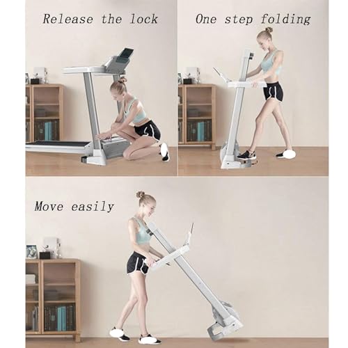Image of Folding Treadmills Home Fitness Equipment for Electric Treadmills with Speaker Led Display,Silent Sports Walking