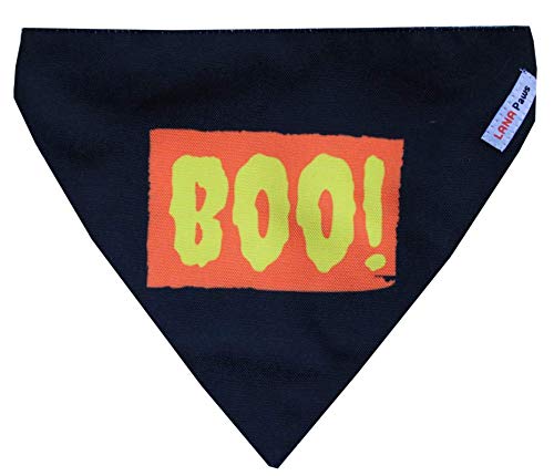Lana Paws Boo! Halloween Adjustable Dog Bandana/Dog Scarf/Dog Gift (B07ZH6BJB8) Amazon Price History, Amazon Price Tracker