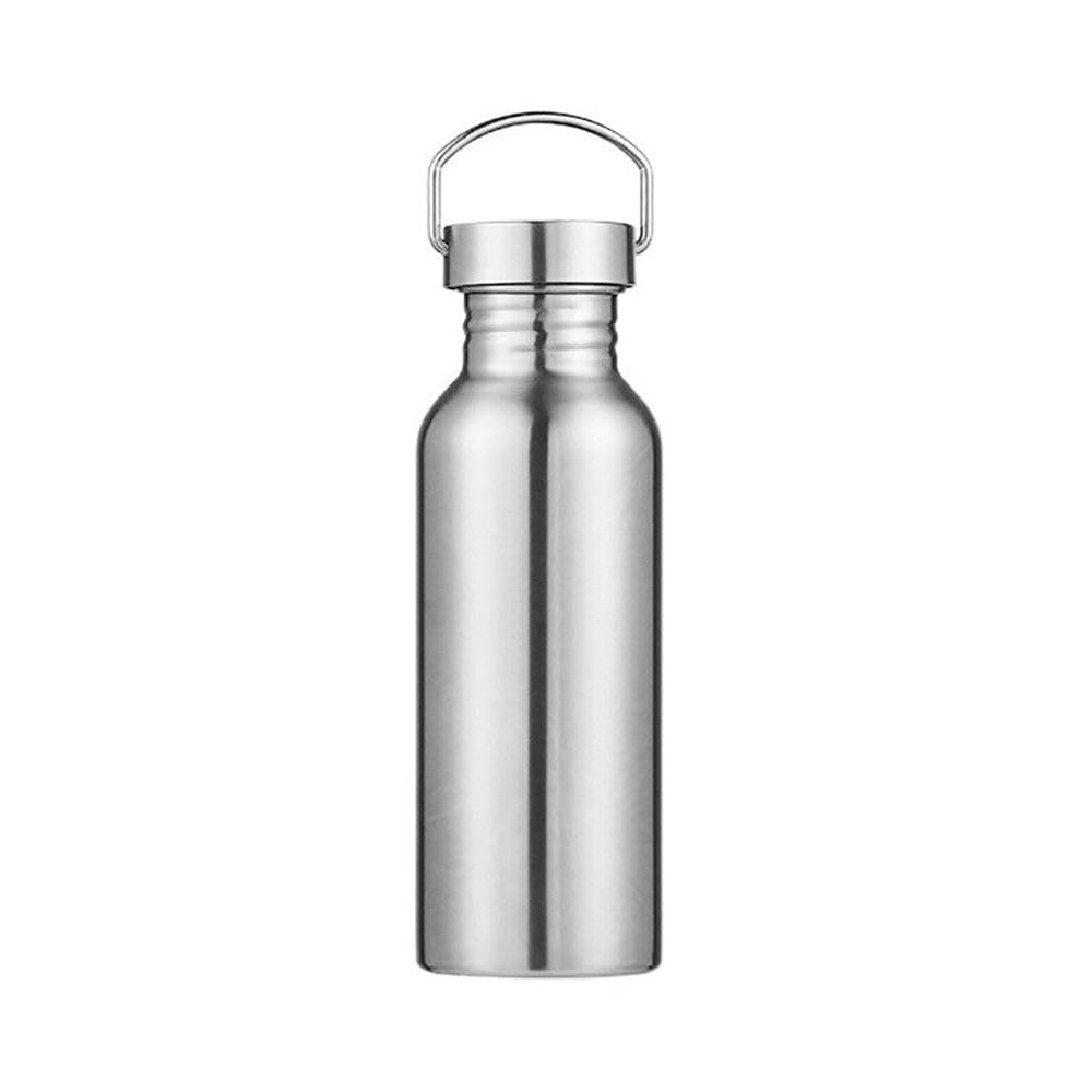 600ml Stainless Steel Bicycle Water Bottle Durable Single Wall Flask for Sports Fitness