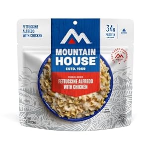 Mountain House Fettuccine Alfredo met Kip | Freeze Gedroogde Backpacken & Camping Food | 2-Servings