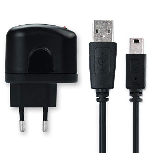 subtel® Cargador 1m, 1A / 1000mA Compatible con Tomtom GO 520 (2006),...