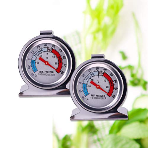 Refrigerator Freezer Large Dial Thermometer Aulufft 6 Pack Classic Series Fridge Freezer Alarm Thermometer Internal Temperature Gauge For Kitchen Refrigerator #TOP5