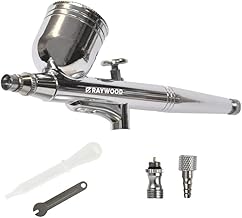 RAYWOOD エアブラシ デルタ ハンドピース ダブルアクション 口径0.3mm 0.4mm 0.5mm プラモ 模型 塗装 アート クラフト (口径0.3MM)