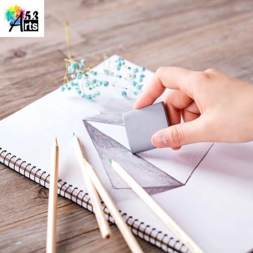 Image of 53ARTS 4pcs Art Kneaded Eraser, Soft Durable Sketch Putty Rubber, Kneadable Artist Rubber Eraser Set