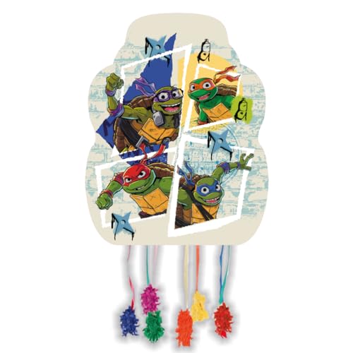 BeenSmile, Piñata Anniversaire Tortue NINJA, Articles de fête, Piñata à remplir de jouets ou de friandises, décoration de fêtes d'enfants, anniversaires...