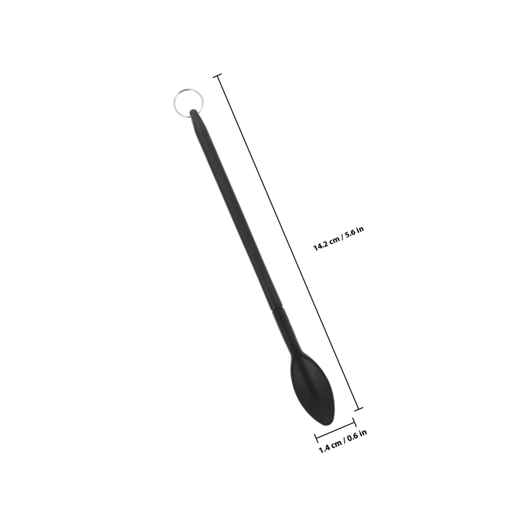 Artibetter Kleiner Silikon Spatel zum Backen mit Langem Griff Leicht und Flexibel Schwarz als Küchenhelfer und Einfachen Entnehmen von Teig und Make Up