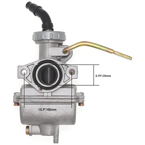 PZ20 Carburetor Kit Compatible With Coolster tao tao 125cc 110cc 90cc 70cc 50cc ATV Dirt Bike Baja Kazuma Go Kart 4 Stroke Engine Upgrade Rebuild  - Thumbnail 5