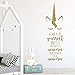 Always Be A Unicorn Quote Wall Decal Design | Vinyl Decor For Boy's or Girl's Bedroom, Playroom or Bathroom | Teen Girl Room Decoration | White, Black, Gold, Other Colors | Small, Large Sizes