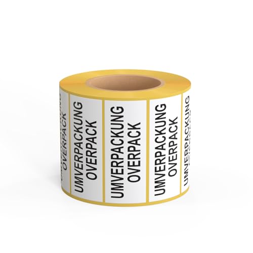 Multi-Shopping Warnetiketten auf Rolle - 500 Etiketten Gefahrgut - Umverpackung/Overpack, 100 x 50 mm, Selbstklebend