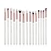 Jessup 15Pcs Pearl White/Rose Gold Professional Make up Brushes Set Make up Brush Tools kit Eye Liner Shader Synthetic Fiber Hair Eye Brush Set T217