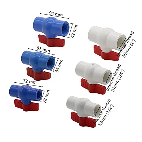 Conector de parada de agua con válvula de bola de PVC y rosca hembra para jardín 4