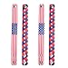 FUNOMOCYA Bracciale Unisex in Pelle PU 4 Pezzi Bandiera Americana...