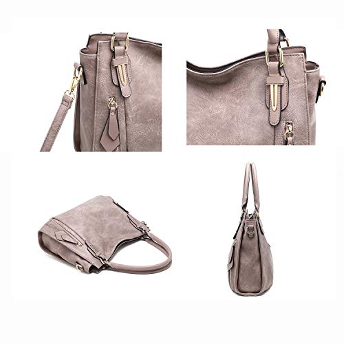 Image of Women Tote Bag Handbags PU Leather Fashion Hobo Shoulder Bags with Adjustable Shoulder Strap