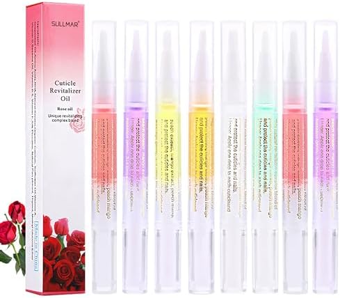 8pcs Nail Oil Cuticles Pens Nail Care Kit 8 Smell Cuticle Pen Nutrition Oil Nail Art Manicure Oil Set for Nails Softener Nourish Skin