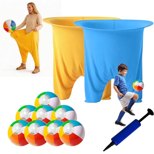 LVOORTOREN Granny Pants Yard Game, 11 PCS Outdoor Yard Toss Game for Teens & Adults-Includes 2 Giant Granny Funny Pants, 8 Bouncy Balls & Pump - Backyard Party Games for Family Reunion, Team Building - image 1