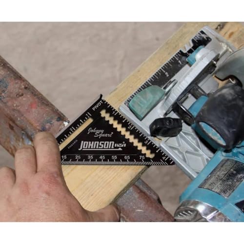 Johnson Level & Tool 1904-0450 Johnny Square Professional Easy-Read Finish Square, 4.5", Black, 1 Square*