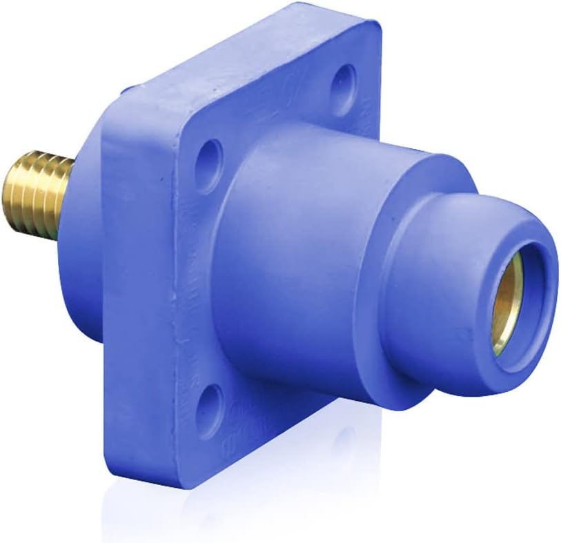 Leviton 18R22-UB 18 Series Single Pole Cam Type Female Panel Receptacle, Ball Nose, .75" Threaded Stud Termination, 90 Degrees, Cable Range #2-4/0, 400 Amp Max