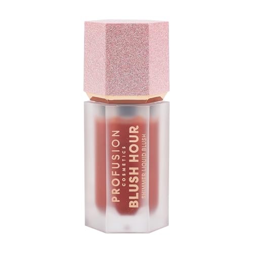 Profusion Cosmetics Shimmer Hour Liquid Blushlighter, Blendable Dewy Cheek Tint with Rich Pigment for a Radiant and Luminous Glow