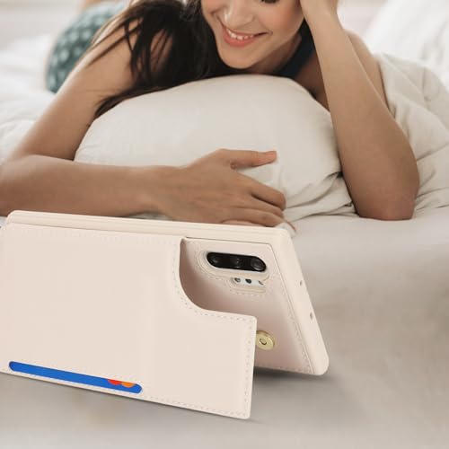Étui portefeuille pour Samsung Galaxy Note 10 Plus, protection cuir PU - 5