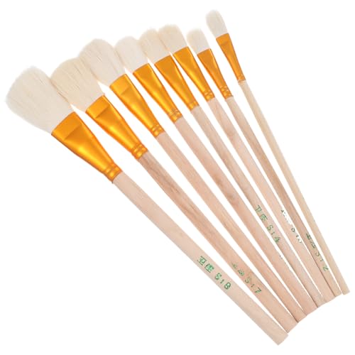 DIYEAH Outils de Pollinisation pour Légumes Lot de 8 Pinceaux en Bois Pulvérisateur Accessoires pour Jardin Extérieur et Plantation D'arbres Fruitiers