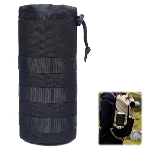 Soportes Tácticos para Botellas Molle, Molle Funda Botella, 1000D Nylon, Portátil, Bolsa Táctica para Botella de Agua, Porta Botellas Táctico para Acampar, Senderismo, Ciclismo, Deportes al Aire Libre