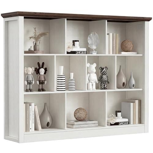 Unikito 10 Cube Storage Book Shelf - 50" Wide Wood