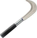 Zelin Steel Grass Sickle,Clearing Sickle,Weeding Sickle,Manganese Steel BladeStainless Steel Handle Hand held Sickle Tool - Multipurpose Gardening Weeding Grass Sickle and Farming Sickle