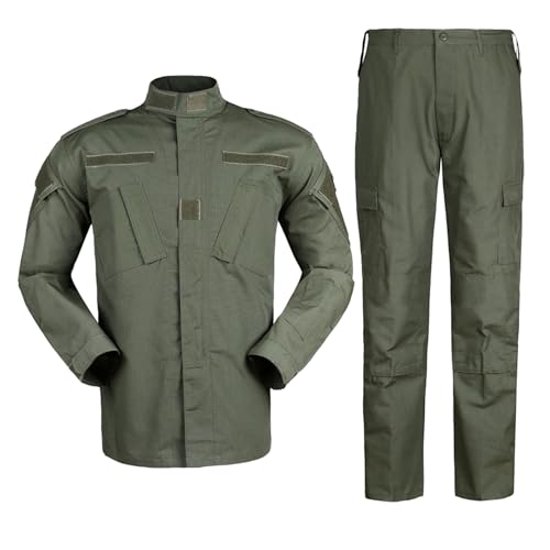 LANBAOSI Men's Tactical Jacket and Pants Military Hunting ACU Uniform
