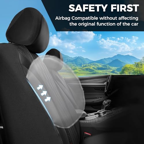 Image of FLORICH Seat Covers Full Set, Leather Seat Covers for Cars, Waterproof Car Seat Protector Breathable, Front and Rear Seat Covers for Cars, Automotive Seat Covers Universal Fit for Most Car SUV Truck