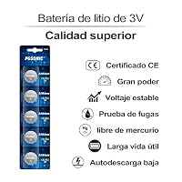 PGSONIC CR2450 Lithium Knopfzellen 3V, 5er-Packung, CR 2450 Batterien – Ansicht 2