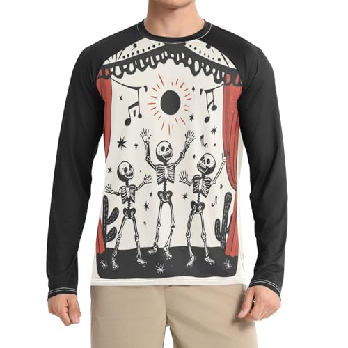 Camisas de natación para hombre para evitar quemaduras solares con manga larga elástica UV